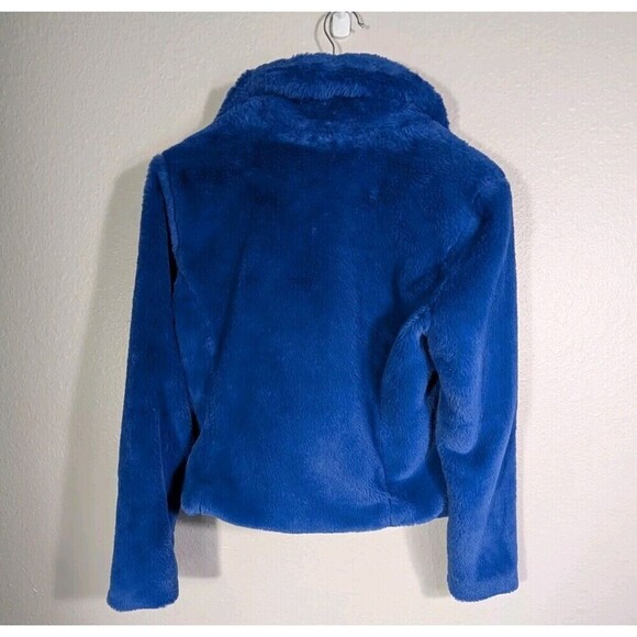 Rebecca Minkoff Henderson Faux Fur Zip Front Jacket Royal Blue Small - Picture 3 of 8